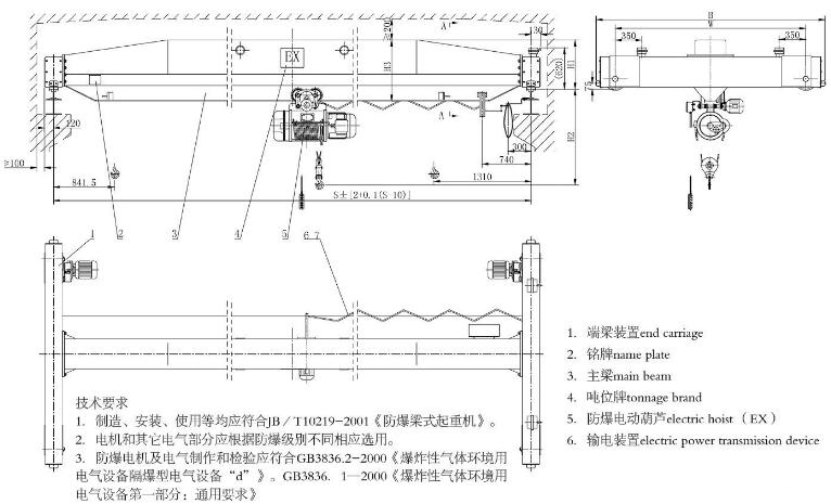 LB防爆型單梁起重機 LB防爆型單梁起重機
